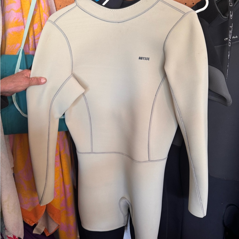 Cream Long Sleeve Textured Bodysuit